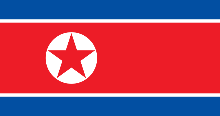 Bandera de Corea del Norte