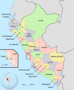 Mapa político del Perú